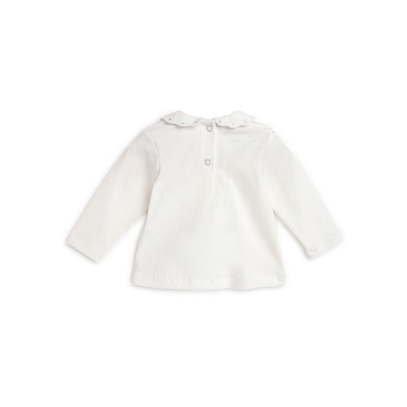 Girls Light Grey Applique T-shirt with Dress image number 3